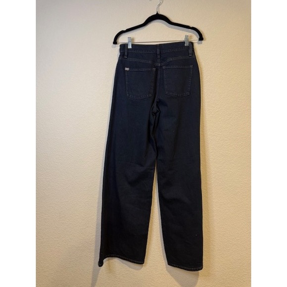 Alice + Olivia Jeans Dark Wash High Rise Wide Leg Denim Blue Indigo Tall 25 X 34 - Picture 6 of 9